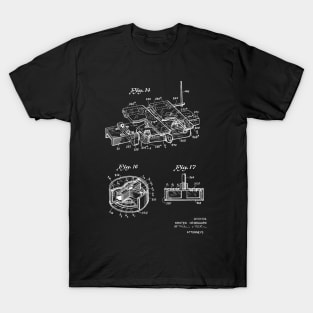 Driving Arrangements for Sewing Machine Vintage Patent Hand Drawing T-Shirt